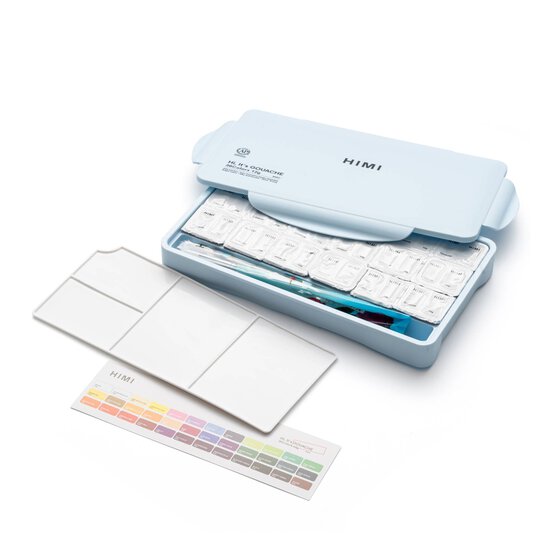 HIMI Blue Twin Cups Gouache Set 12ml 36 Pack image number 6