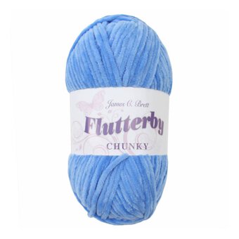 James C Brett Cobalt Blue Flutterby Chunky Yarn 100 g