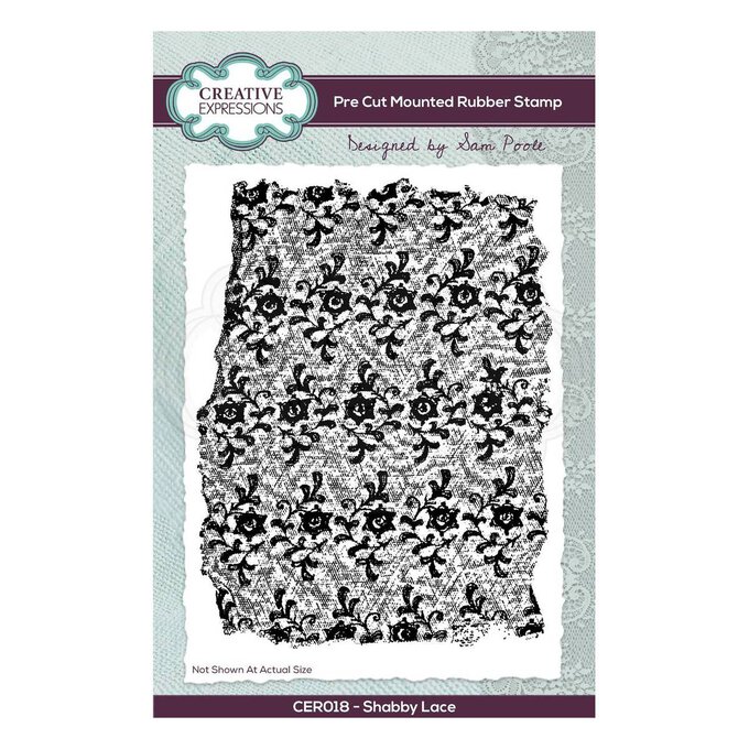 Shabby Lace Precut Rubber Stamp A6 Hobbycraft