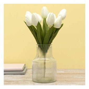 White Tulip Bouquet 40cm