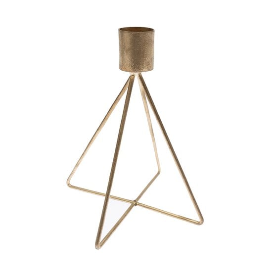 Gold Taper Candle Holder 14cm  image number 4