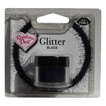 Rainbow Dust Black Edible Glitter 5g image number 2