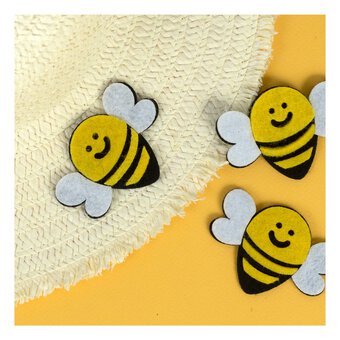 Felt Bee Embellishments 4 Pack