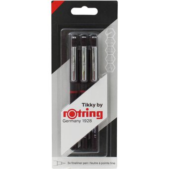 Rotring Tikky Graphic Fineline Pens 0.1mm 0.3mm and 0.5mm image number 3