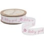 Baby Girl Rattle Grosgrain Ribbon 15mm x 5m image number 3
