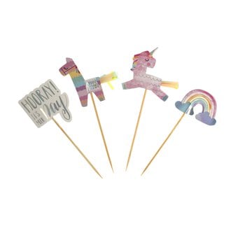 Whisk Unicorn, Rainbow and Llama Cake Toppers 12 Pack image number 3