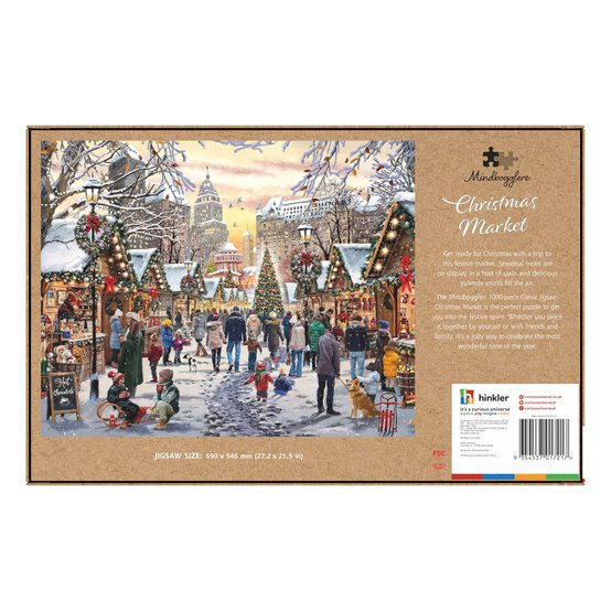Mindbogglers Christmas Market Jigsaw Puzzle 1000 Pieces image number 2