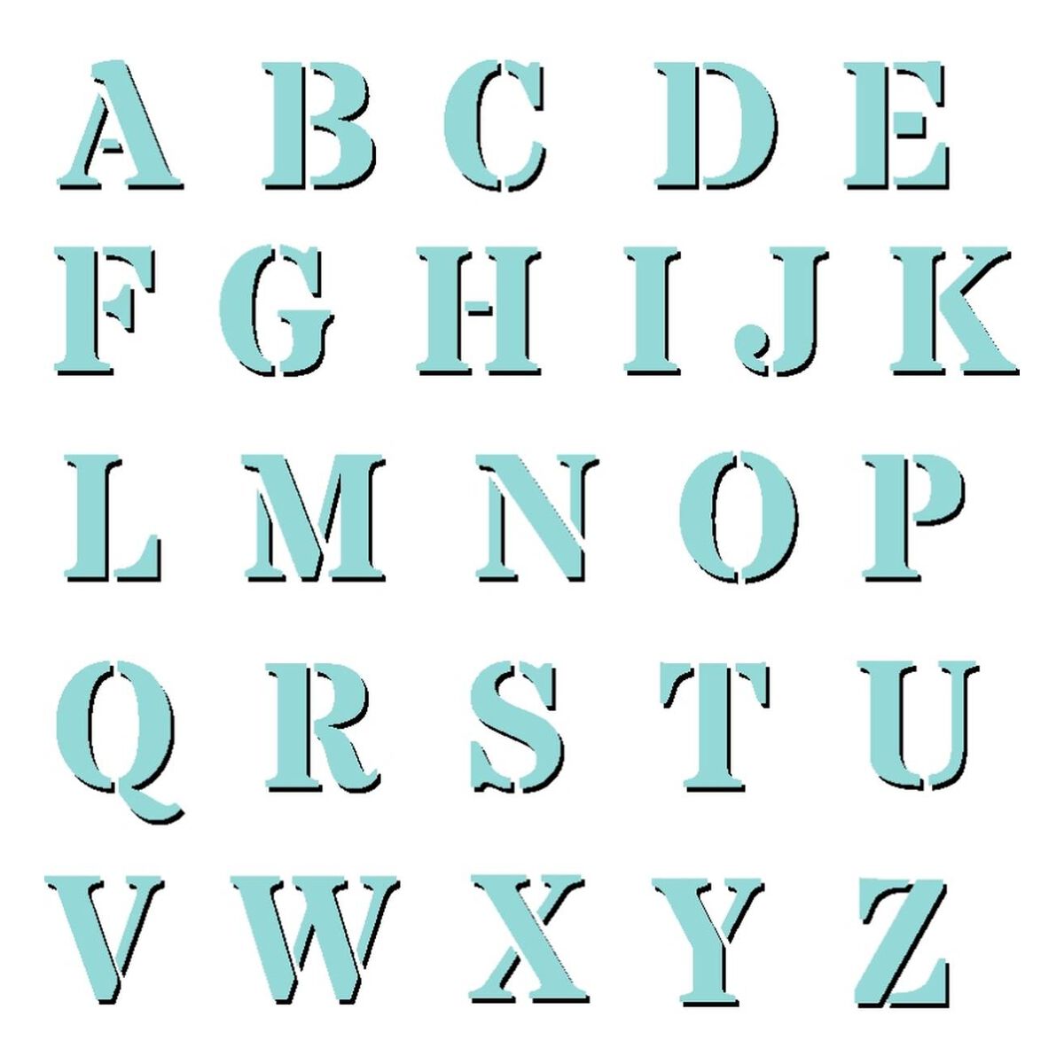 Sweet Dixie Uppercase Alphabet Stencil 15cm x 15cm Hobbycraft