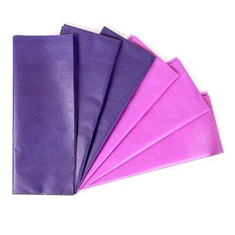 Dark Violet and Lavender Tissue Paper 50cm x 75cm 6 Pack