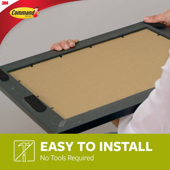 Command Black Medium Picture Hanging Strips 4 Pieces image number 3