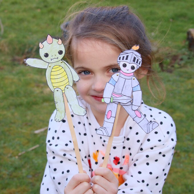 How to Make Paper Puppets for St George's Day image number 1