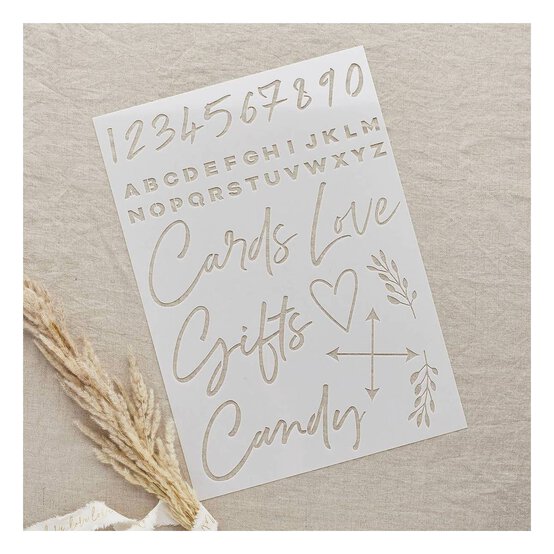 Wedding Sign Stencils 4 Pack image number 1