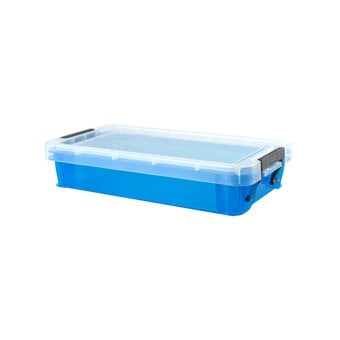 Whitefurze Allstore 0.75 Litre Transparent Blue Storage Box 