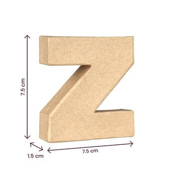 Lowercase Mini Mache Letter Z image number 4