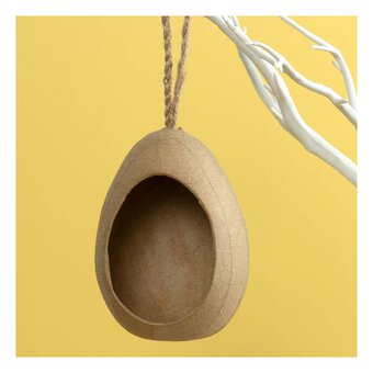 Fillable Hanging Mache Egg 10cm