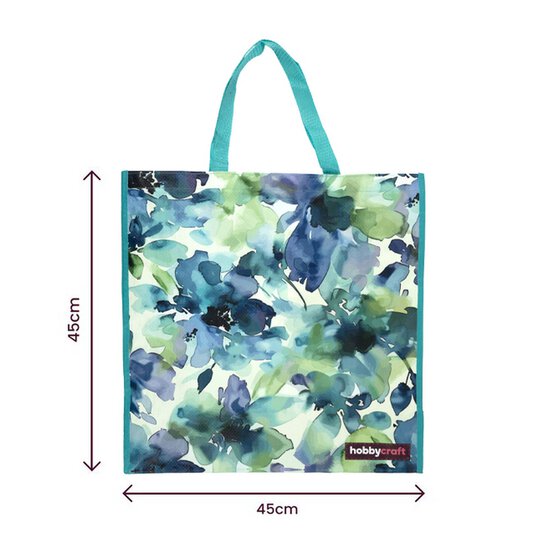 Blue Watercolour Woven Bag for Life image number 4