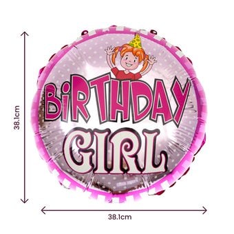 Large Birthday Girl Balloon image number 2