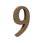 Mini MDF Wooden Number 9 8cm image number 1