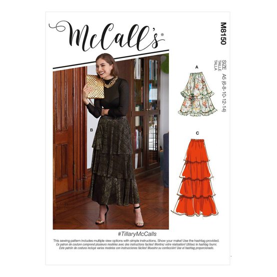McCall&rsquo;s Tillary Skirts Sewing Pattern M8150 (6-14) image number 1
