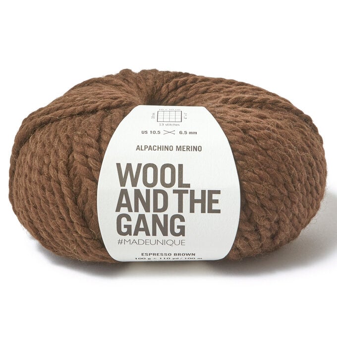 Wool and the Gang Espresso Brown Alpachino Merino 100g image number 1