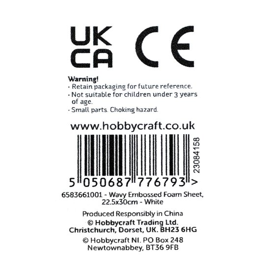 White Wavy Embossed EVA Foam Sheet 22.5cm x 30cm image number 6
