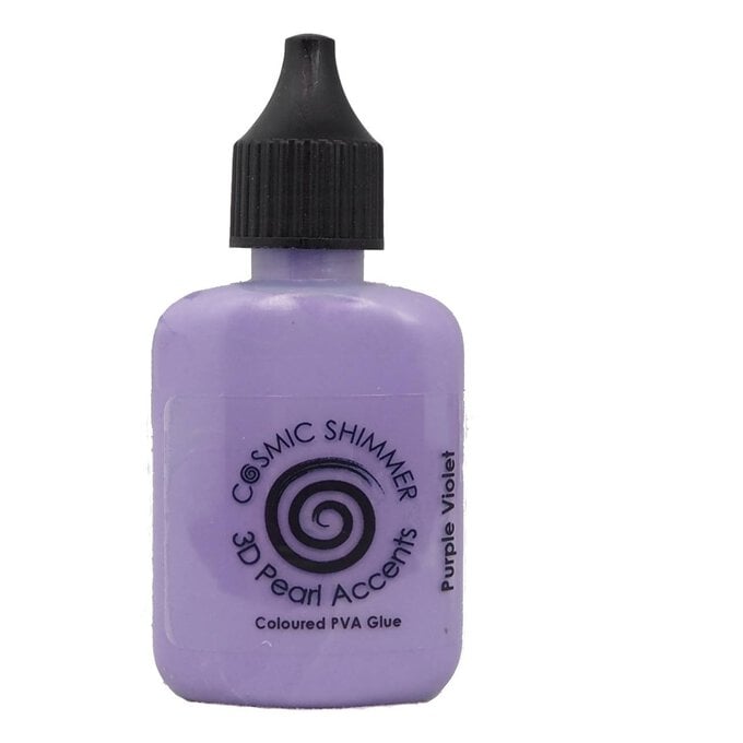 Cosmic Shimmer Purple Violet 3D Pearl Accents PVA Glue 30ml image number 1