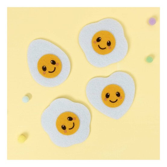 Felt Smiley Fried Eggs 4 Pack image number 1