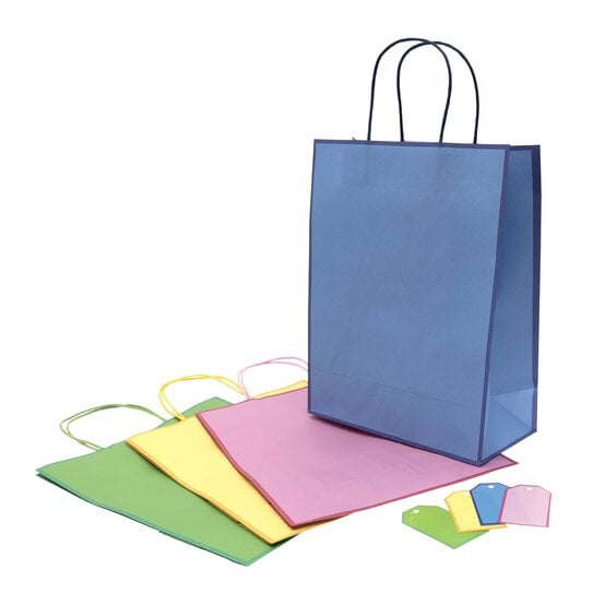 Bright Paper Gift Bag 4 Pack image number 1