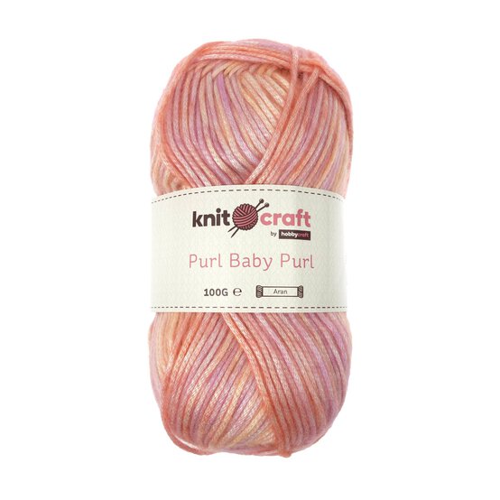 Knitcraft Enchanted Pink Purl Baby Purl Aran 100g image number 1