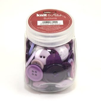 Hobbycraft Button Jar Purple image number 4