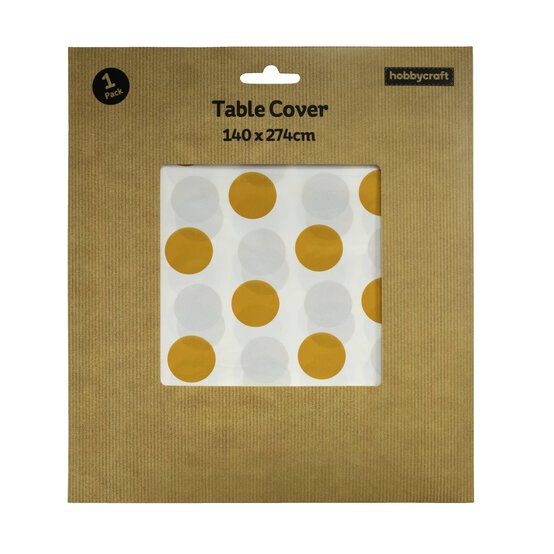 Gold Dot Table Cover 1.4m x 2.7m image number 5