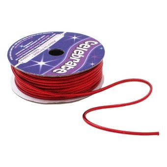 Red Lurex Edge Cord 1.6mm x 8m image number 2