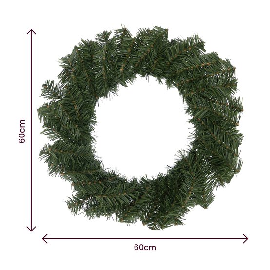 Artificial Fir Christmas Wreath 60cm image number 6