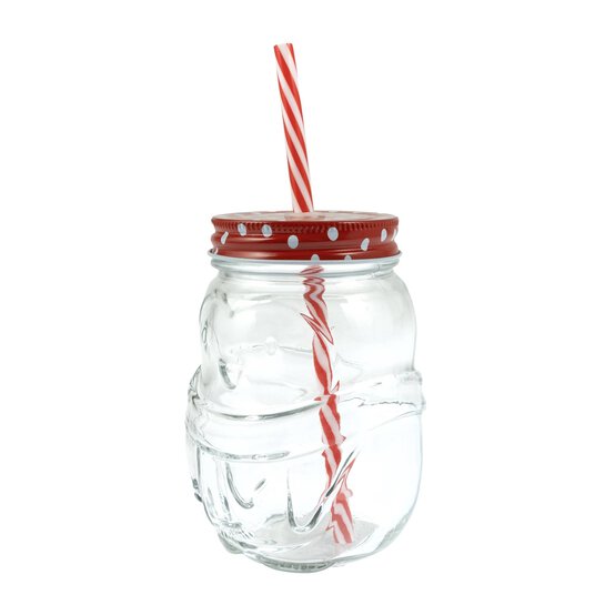 Glass Penguin Drinking Jar with Straw image number 2