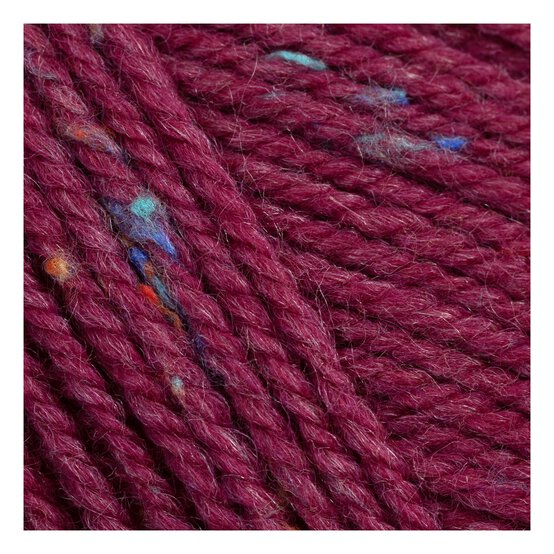 James C Brett Raspberry Rustic Aran Tweed 400g image number 2