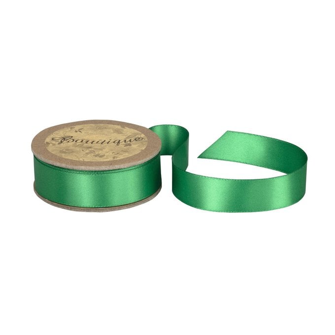 Green Double-Faced Satin Ribbon 18mm x 5m