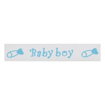 Baby Boy Grosgrain Ribbon 15mm x 5m