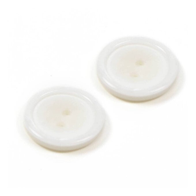 Hemline White Basic Knitwear Button 2 Pack image number 1