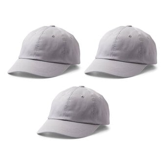 Cricut Grey Baseball Cap 3 Pack