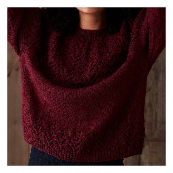 Knitcraft Lace Detail Yoke Jumper Digital Pattern 0234 image number 2