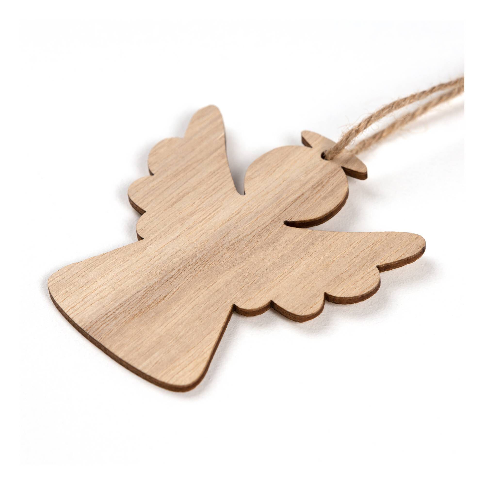 Hanging Wooden Angel Decoration 8cm Hobbycraft