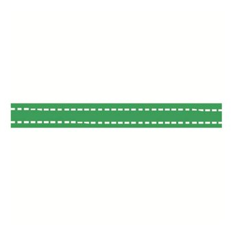 Lime Green Grosgrain Running Stitch Ribbon 9mm x 5m