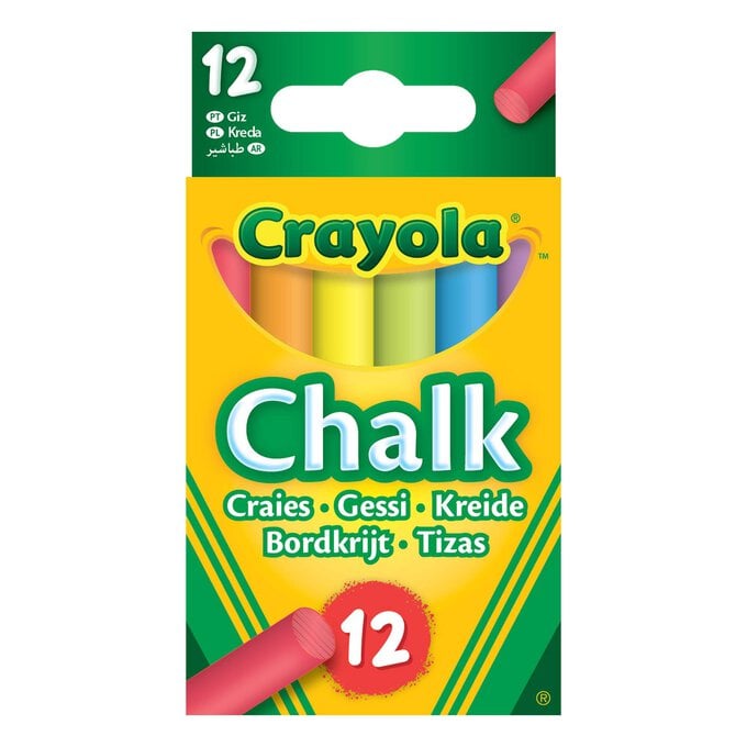 Crayola Anti-Dust Colour Chalk Sticks 12 Pack image number 1