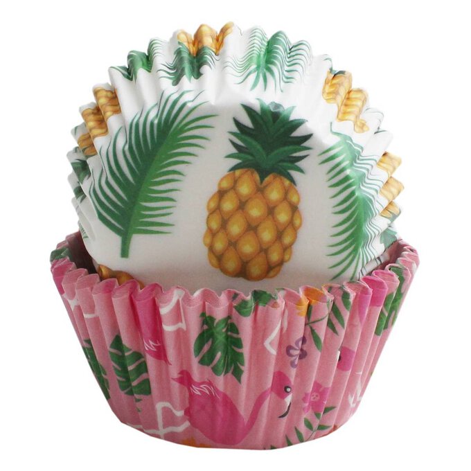 Tropical Cupcake Cases 50 Pack image number 1