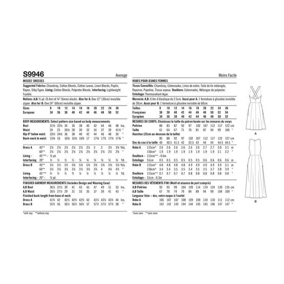 Simplicity Women's Dresses Sewing Pattern S9946 (K5 8-16) image number 2