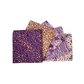 Amethyst Jungle Cotton Fat Quarters 5 Pack