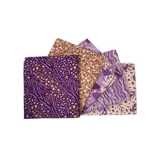Amethyst Jungle Cotton Fat Quarters 5 Pack image number 1