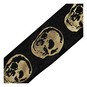Gold Skull Wire Edge Printed Ribbon 63mm x 3m image number 4