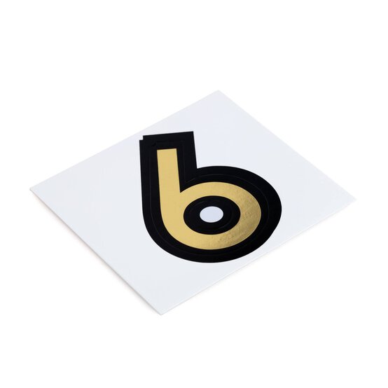 Black and Gold Vinyl Number 6 Sticker 5cm image number 2