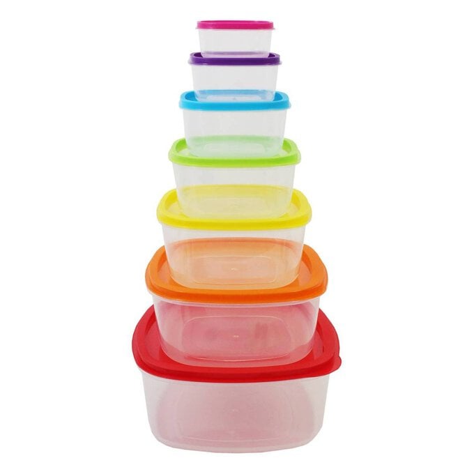 Rainbow Storage Container Set 7 Pieces image number 1